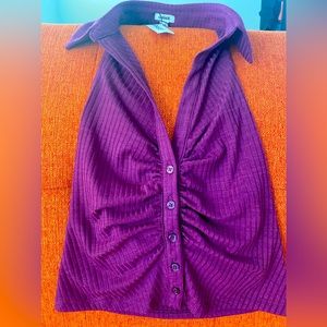 Haut Sans Manches Ruched Polo Halter